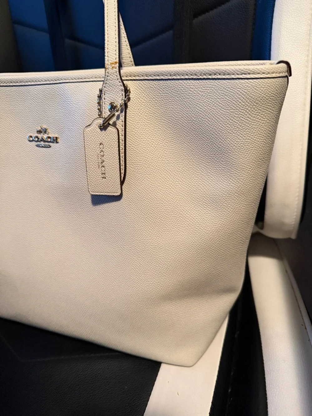 Coach City Zip Tote in Chalk